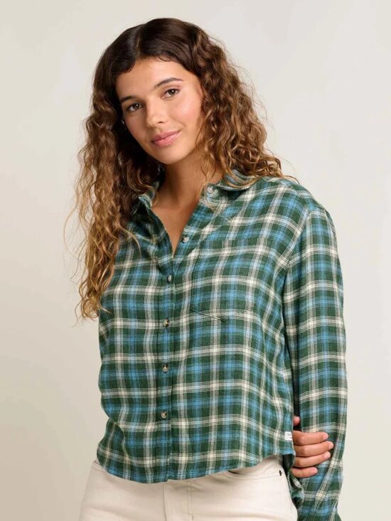 Toad&Co Tops - Toad and Co Boxy Flannel Button Down Shirt Re-Form Women's Medium